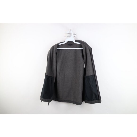 Vintage 90s Lands End Womens PL Faded Blank Full Zip Fleece Vest Jacket Gray USA - Picture 11 of 15